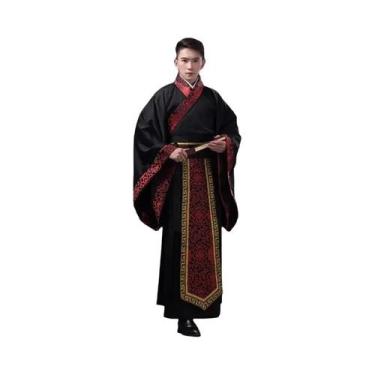 Imagem de Vestido Hanfu Feminino De Manga Longa Em Estilo Antigo Com Patchwork, 