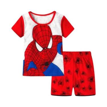 Imagem de Conjunto De Pijamas De Verão Para Meninos Com Estampa De Desenho Anima