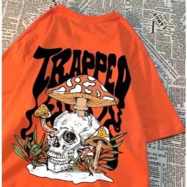 Imagem de Camiseta Costas Trapped Caveira Cabeça Cogumelo Streetwear! - Dinka, p