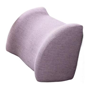 Imagem de ChuYiElegance Almofada de espuma para apoio lombar, travesseiro de encosto para sala de estar, almofada lombar para casa, Violeta Claro