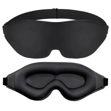 Imagem de Máscara de dormir para mulheres, bloqueio de luz 3D com contorno profundo para olhos para viagem, ioga, soneca