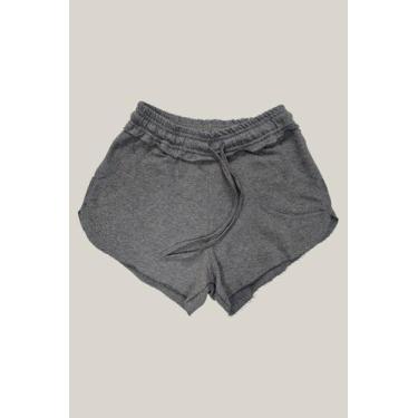 Imagem de Shorts Moletom Feminino WSS Brasil Basic, G, Cinza