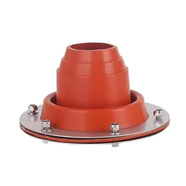 Imagem de Aymzbd Anel de proteção à prova de fogo em silicone para chaminé/fogão, protetor de cano para barraca/galpão, Laranja