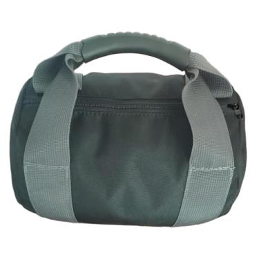 Imagem de Dynwave Saco de areia para kettlebell, vazio, portátil, para levantamento de peso, ideal para treinamento funcional de força, Cinza