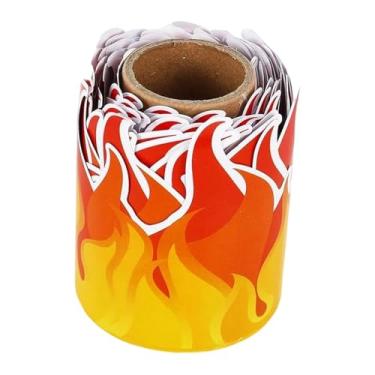 Imagem de Baoblaze Borda decorativa para quadro de avisos com tema de incêndio, moldura decorativa para porta, quadro-negro, escrivaninha de Natal, tema de incêndios, 7.5 Cm X 5 M