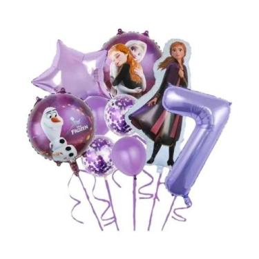 Imagem de Balões De Alumínio Da Princesa Elsa Do Frozen Para Meninas, 9 Peças, P