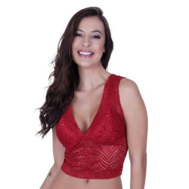 Imagem de Cropped de Renda Alça Larga Blusinha Blogueira - c1 CRIS - TERRA E MAR