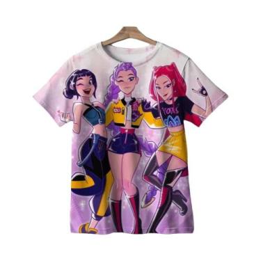 Imagem de Camiseta KPop Demon Hunters Para Meninas, Camiseta Casual Engraçada Pa