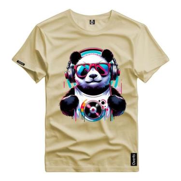 Imagem de Camiseta Urso de Dj Masculina Blusa Personalizada Estampa DTF Realista