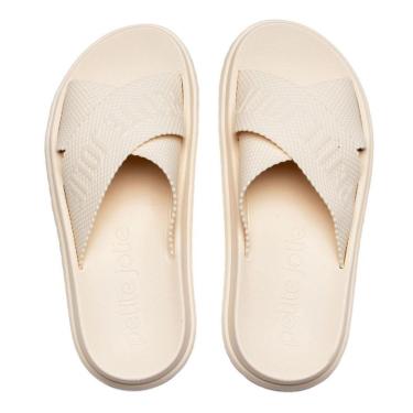 Imagem de Chinelo Slide Feminino Petite Jolie Flatform Bege-Feminino