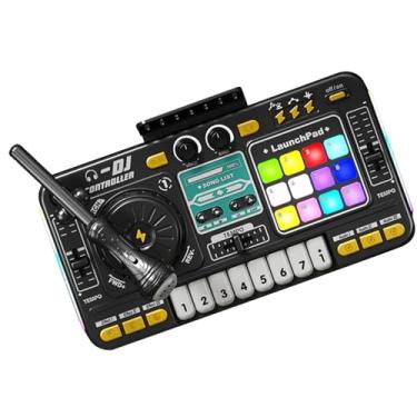 Imagem de Crianças DJ Mixer, piano de mixer de DJ,Teclado de piano portátil USB carregando com luzes - DJ Learning Keyboard Mixer, Audio Digital, brinquedo de instrumento musical infantil para crianças, adultos