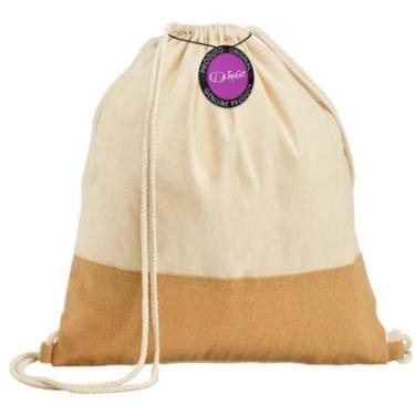 Imagem de Mochila tipo Saco Gym Sack em Algodão 37x41 cm Sevilha TopGet-Unissex