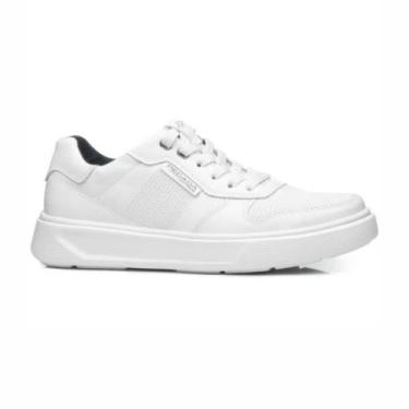 Imagem de Sapatênis Masculino Em Couro Pegada Branco, Branco, 41