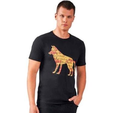 Imagem de Camiseta Acostamento Lettered Wolf Masculino-Masculino
