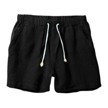 Imagem de Short de Linho Bermuda Com Cordão Masculina Moda Praia Luxo-Masculino