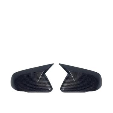 Imagem de Capa Para Espelho Lateral Do Carro Brilhante Preto/Fibra De Carbono Padrão Chifre Estilo Retrovisor Capa Para Espelho Lateral Compatível Com Ford Mustang 2015-2020(Style Carbon)