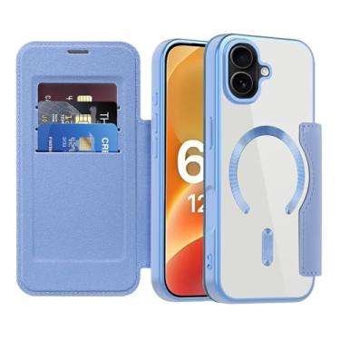 Imagem de Asuwish Capa de celular para iPhone 17 de 6,3 polegadas com protetor de tela de vidro temperado flip porta-cartão de crédito bloqueio RFID acessórios para celular i Phone17 i17 17 capa feminina