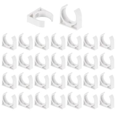 Imagem de Boxonly 32 peças de grampos de tubulação de água de PVC clipes de tubulação em forma de U para mangueira de irrigação suporte de tubo de irrigação para 32 mm OD para bandejas de TV, tubos, mangueira