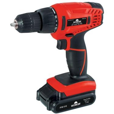 Imagem de Furadeira Parafusadeira 18v Bateria Bivolt Worker