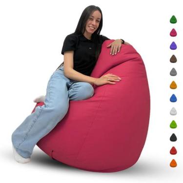 Imagem de Puff Pera Gigante Cheio Grande Para Eventos Escritório Descanso Almofa