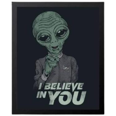 Imagem de Quadro Decorativo E.T I Believe In You Com Vidro 24X18Cm
