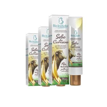 Imagem de 3un Sebo de Carneiro com Óleo de Argan Bio Instinto 150g Hidratante