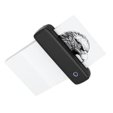 Imagem de Tomvorks Impressora Térmica Portátil A4 Impressora Móvel USB 203 Dpi para Largura de Impressão 56 Mm / 77 Mm / 107/210 / 216 (2 Pol.-8,5 pol.) E Tamanho Carta Dos EUA Com 3 (Preta)