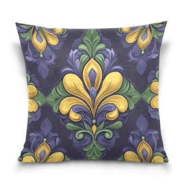 Imagem de ATTX Capas de almofada de carnaval 45 x 45 cm decorativas com zíper para sala de estar sofá-cama (415)