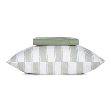 Imagem de Jogo de Cama Simples Malha Fio Penteado 100% Algodão - Trilho - Solteiro King