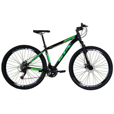 Imagem de Bicicleta Aro 29 Gta Start 21v Freio A Disco Hidráulico Alumínio Garfo Suspensão - Preto-verde Tam.15