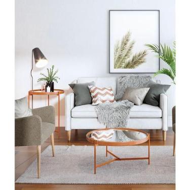 Imagem de Mesa de Centro Ambiente Aqua Pequena com Espelho Cobre - Imcal