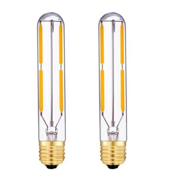 Imagem de Lâmpada tubular LED T20/T6.5 regulável 4W base intermediária E17, lâmpadas incandescentes de 40 watts, modelo Edison branco quente de 2700K para lâmpada de saída, 400LM - pacote com 2