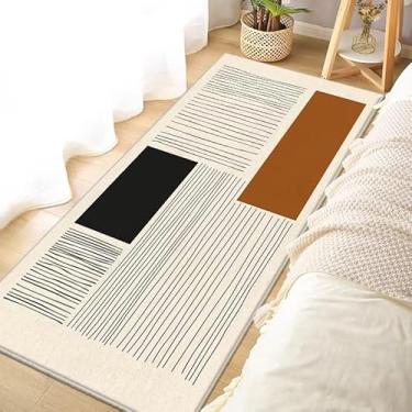 Imagem de Passadeira Tapete Sintético Veludo Cristal Antiderrapante 50x150cm para Cozinha e Corredor(E)