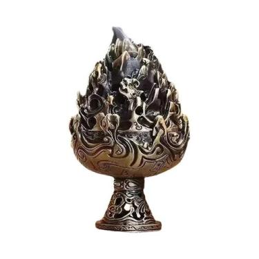 Imagem de Mini Incensário Vintage Sanxingdui Em Liga Metálica Para Cones E Espir