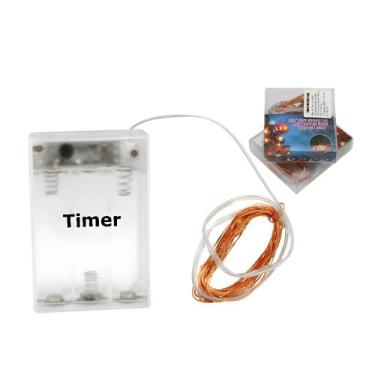 Imagem de Luzes De Fada LED De 2M Com Bateria, 20 Lâmpadas, Timer, Fio De Cobre,