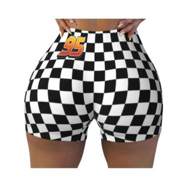 Imagem de Shorts De Yoga Personalizados Para Mulheres Com Estampa Do Carro Light