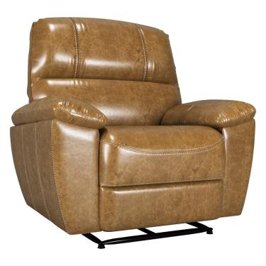 Imagem de Poltrona do Papai Reclinável Elétrica Armênia Power Touch Couro Marrom Claro - Gran Belo