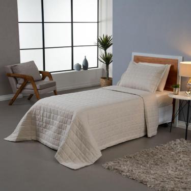 Imagem de Kit Cobre Leito Matelado Dupla Face Soft 2 Peças Solteiro 100% Poliéster - Areia