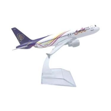Imagem de Modelo De Avião Miniatura De Metal Airbus A320 De 16cm Para Crianças -