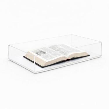 Imagem de Caixa Expositora para Bíblia, Álbum, ou Livros em Acrílico 40x30x10cm 