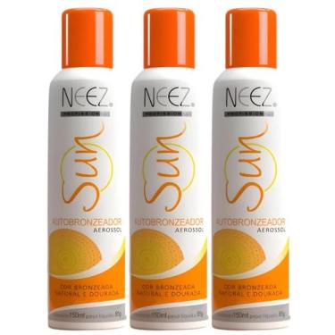 Imagem de Kit 3 Spray Autobronzeador Profissional Neez Sun Resultado Imediato Na