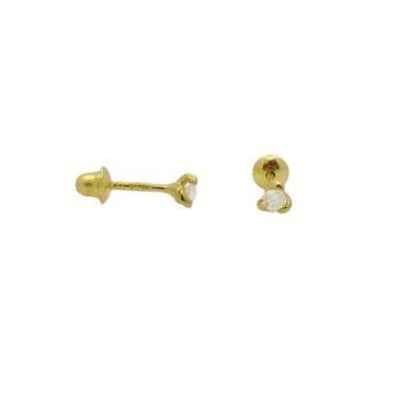 Imagem de Brinco em Ouro 18K com Diamante de 0,18 cts e Garras de 2,60 mm - Just