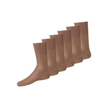 Imagem de Kit com 6 Pares de Meias Social Lupo 1100-011/049, Bege, 37-44