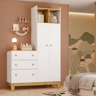 Imagem de Guarda Roupa Com Comoda Q Encanto Slim Mdp Qmovi