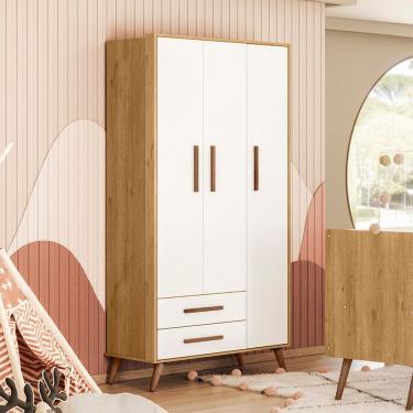 Imagem de Guarda Roupa Q Encanto 3 Portas e 2 Gavetas Retro Mdp Qmovi