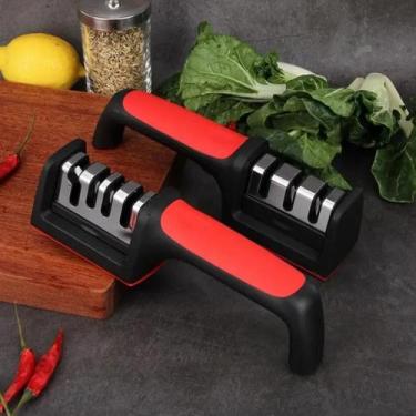 Imagem de Amolador De Facas 3 Opções Afiar Inox Profissional - Amoladores E Cia