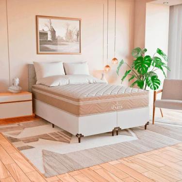 Imagem de Cama Box Casal Bipartido + Colchão Molas Ensacadas Paris - eShop casa,
