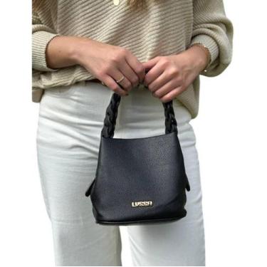Imagem de Bolsa Feminina Transversal Com Alça Trançada - Preta - LYSSA