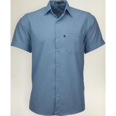 Imagem de Camisa Manga Curta Microleve Amil Com Bolso Não Amassa 440, Azul bebê,