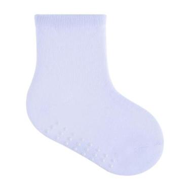 Imagem de Kit Meia Cano Alto Infantil 3 Pares Branco Tamanho 21-25 em Algodão Ma